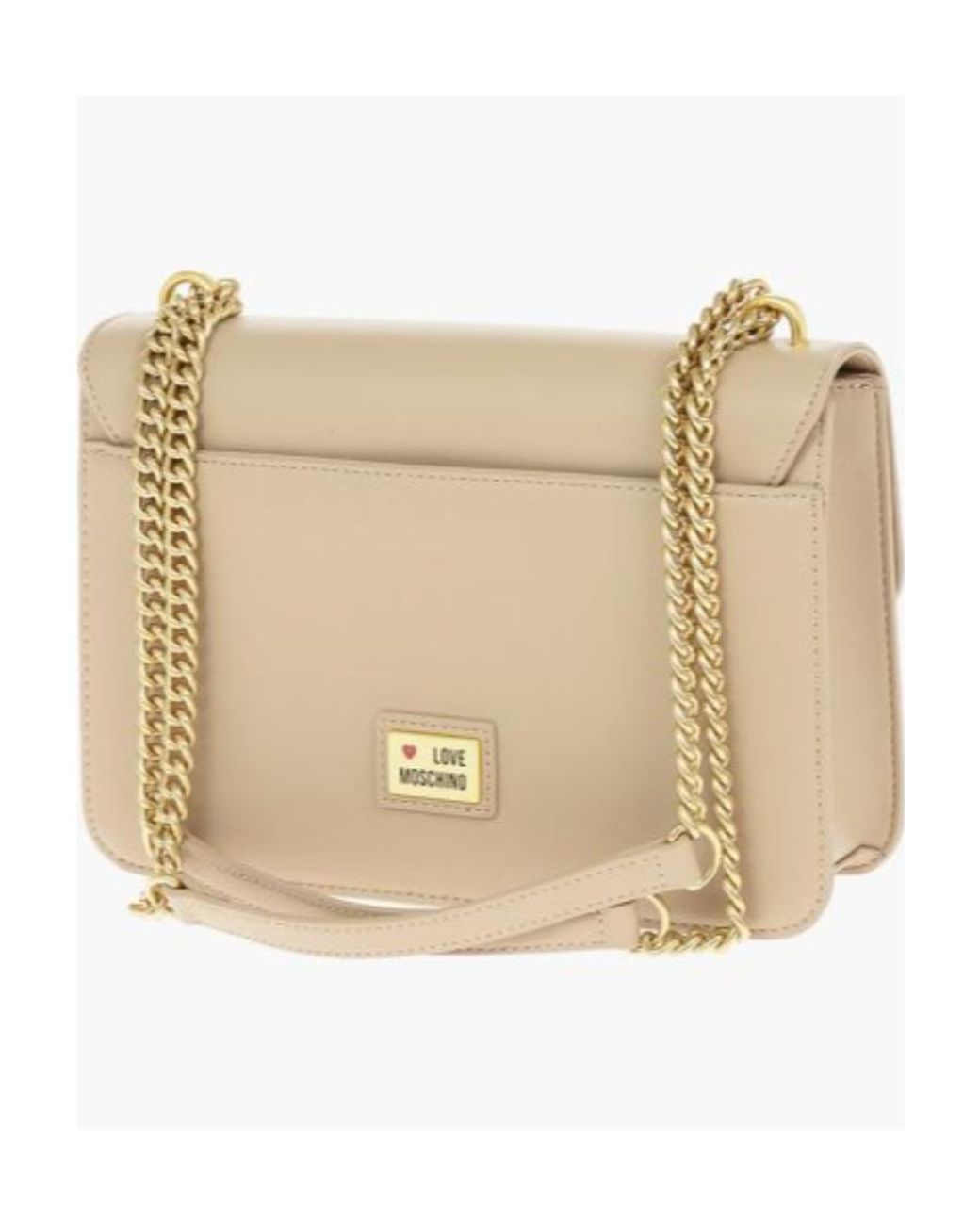 Moschino Natural Horsebit-Detail Shoulder Bag