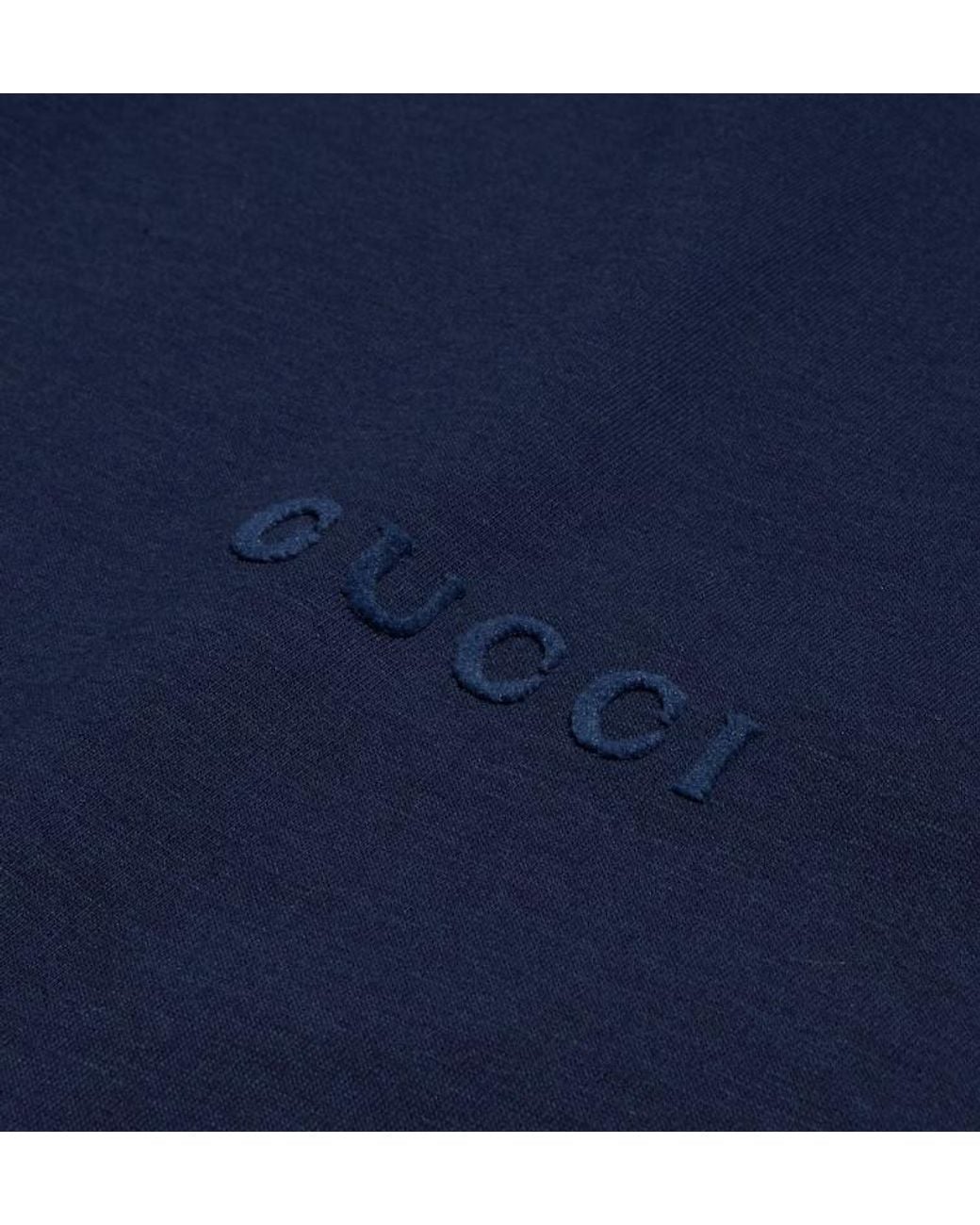 Gucci Blue Cotton Silk Jersey T-Shirt