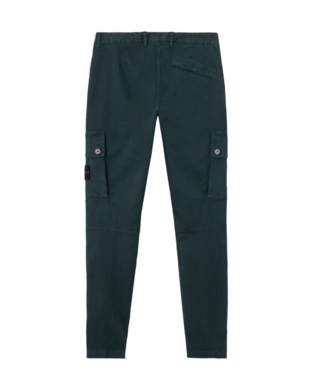 Stone Island Blue Logo-Patch Cargo Pants for men