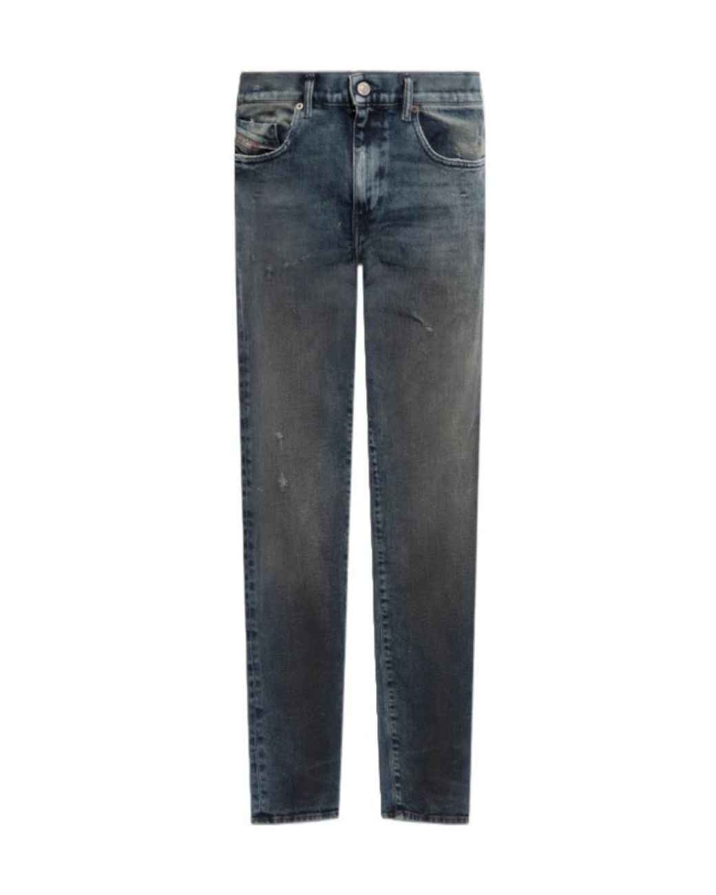 DIESEL Blue Belt-Loop Jeans for men