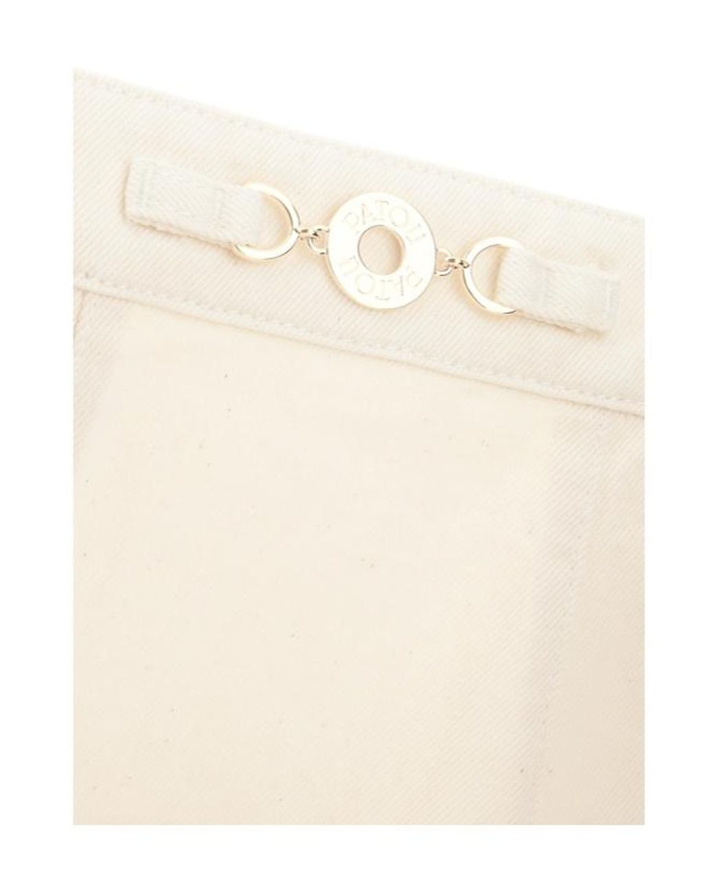 Patou Natural A-Line Denim Mini Skirt