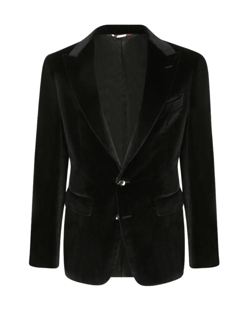 Canali Black Capri Velvet Single-Breasted Blazer for men