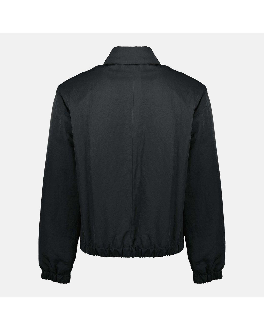 AMI Black Logo Embossed Zipped Jacket for men