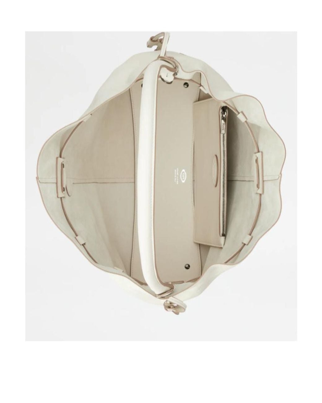 Tod's White Medium Di Leather Bucket Bag