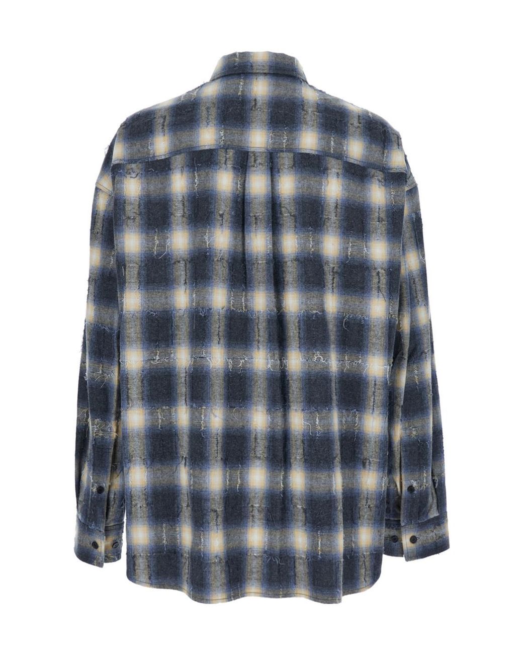 Juun.J Blue Check Long Sleeve Shirt for men