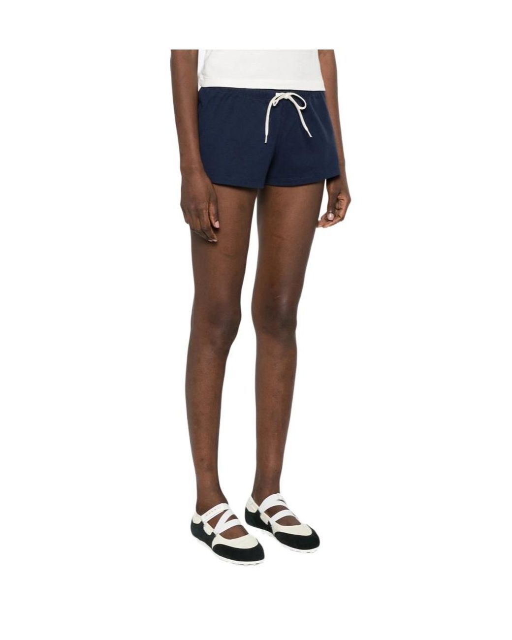 Sporty & Rich Blue Drawstring Shorts