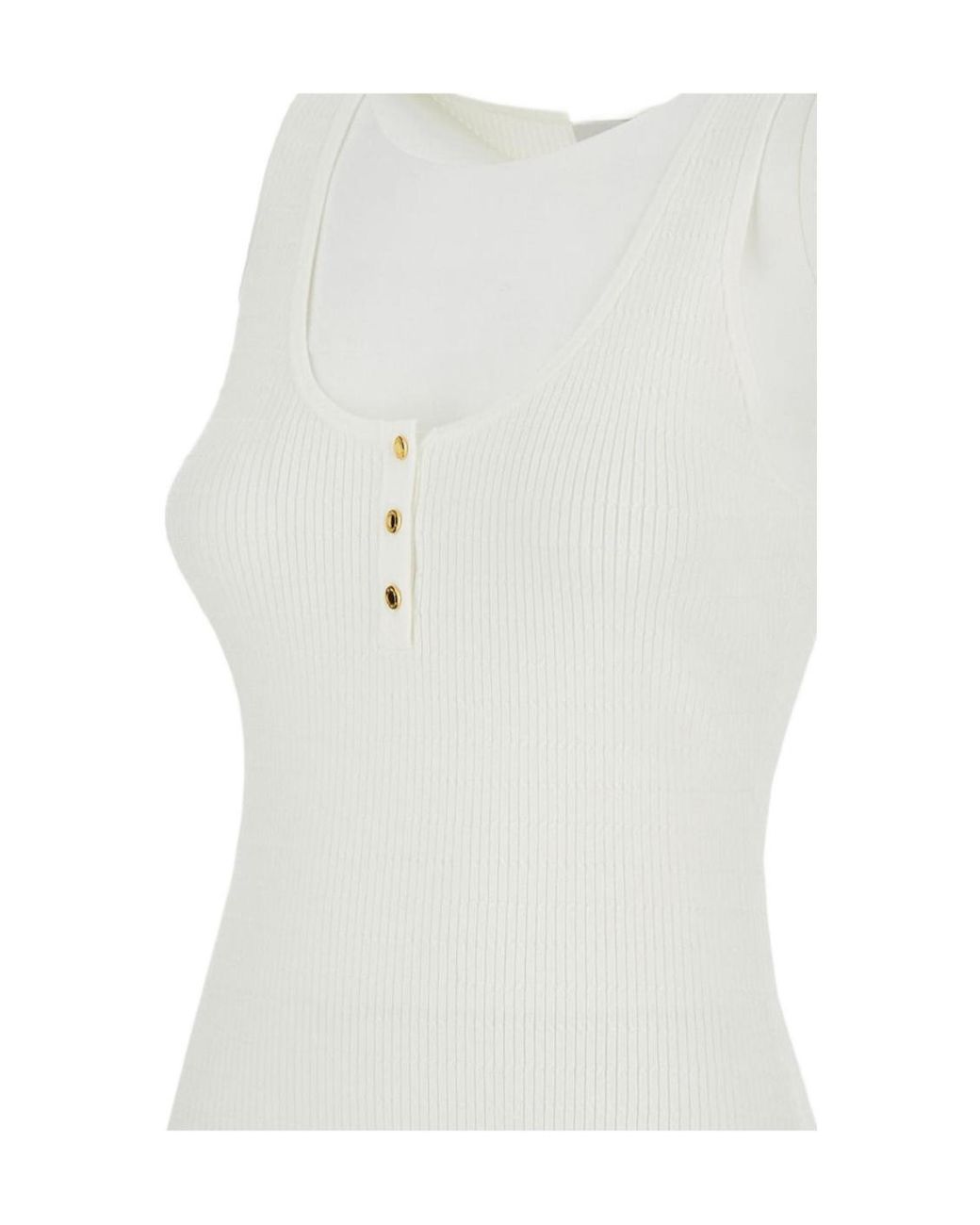 Elisabetta Franchi White Micro-Braided Knit Top