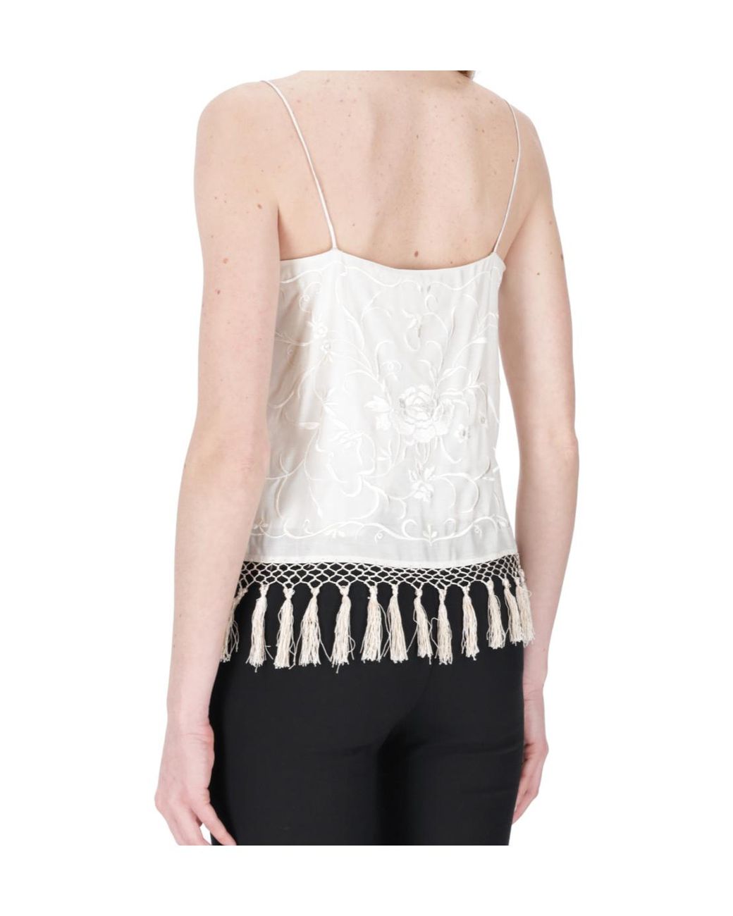Semicouture White Sleeveless Camisole