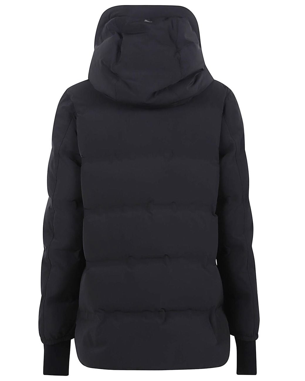 Herno Black Short Hooded Zip-Up Jacket