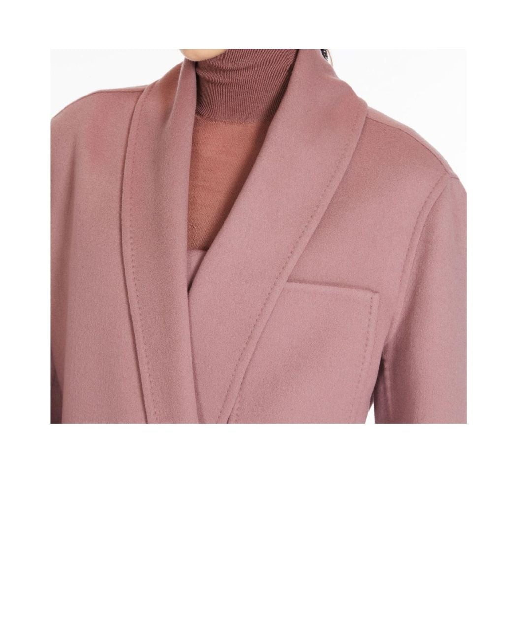 Max Mara Purple Belted Long-Sleeved Jacket
