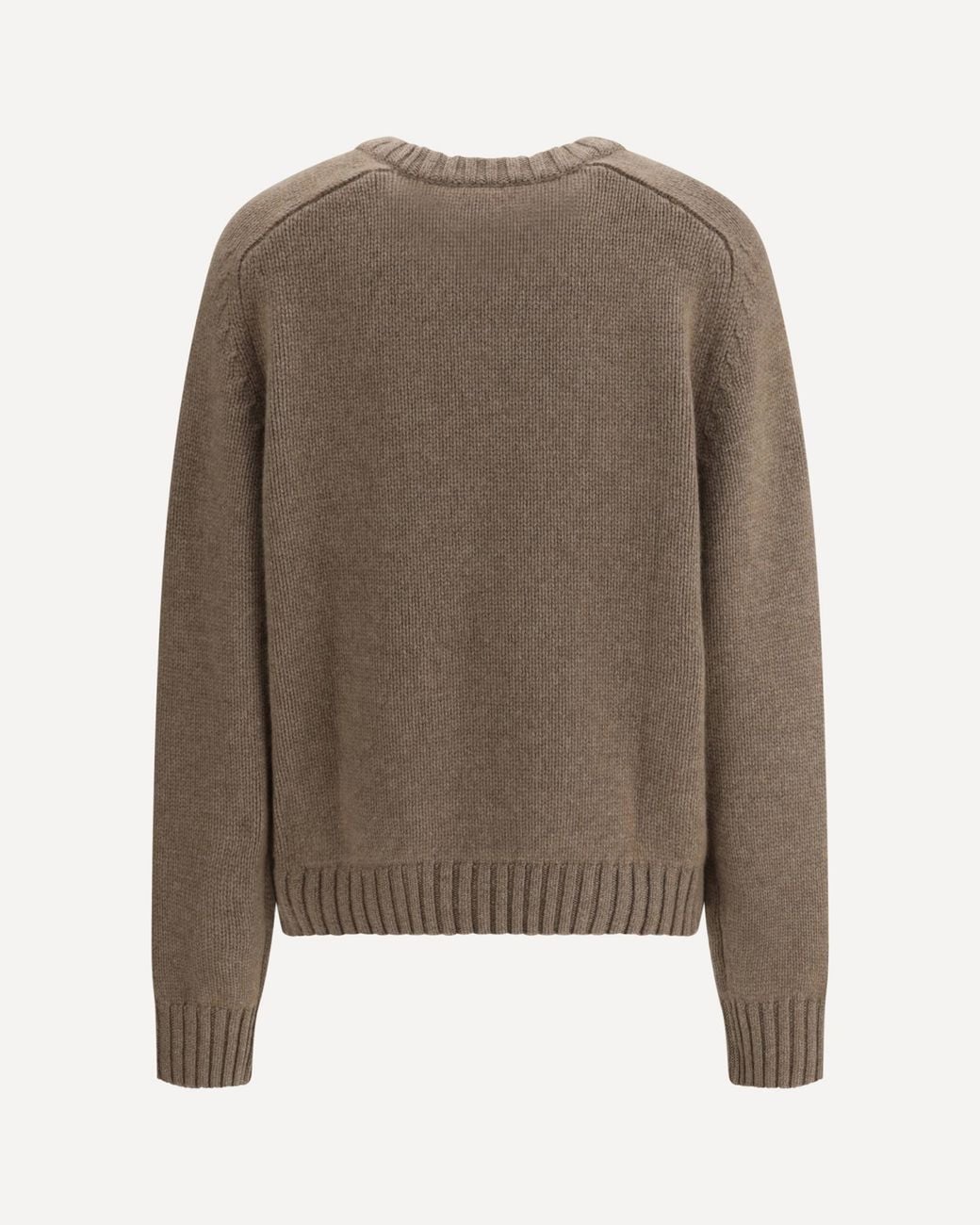 Khaite Brown Long-Sleeved Crewneck Jumper