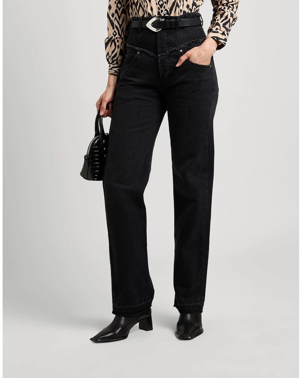 Isabel Marant Blue Straight-Leg Jeans