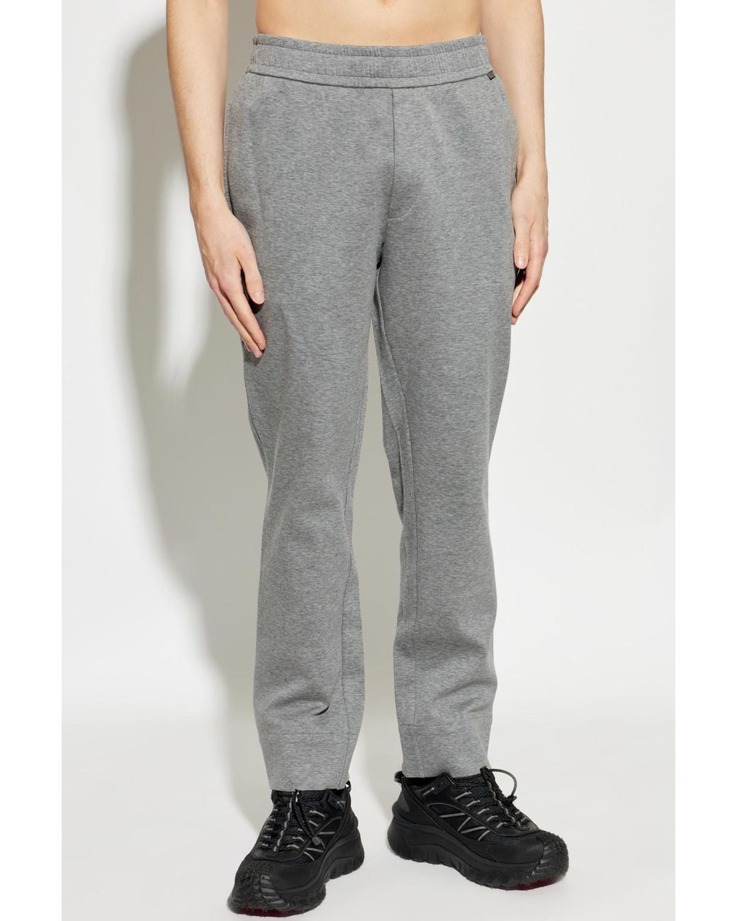 Moncler Gray Sweatpants With Logo for men