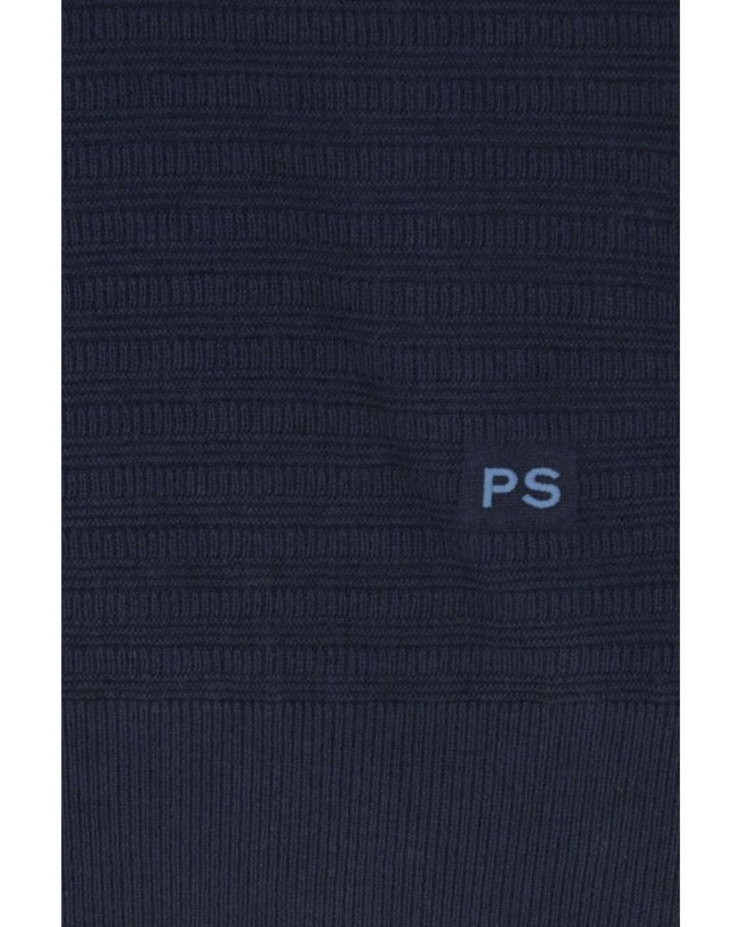 Paul Smith Blue Long-Sleeved Polo Shirt for men