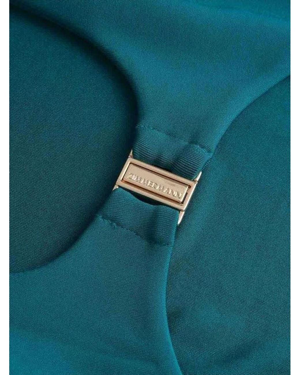 Zimmermann Blue Luna Asymmetric Jersey Dress