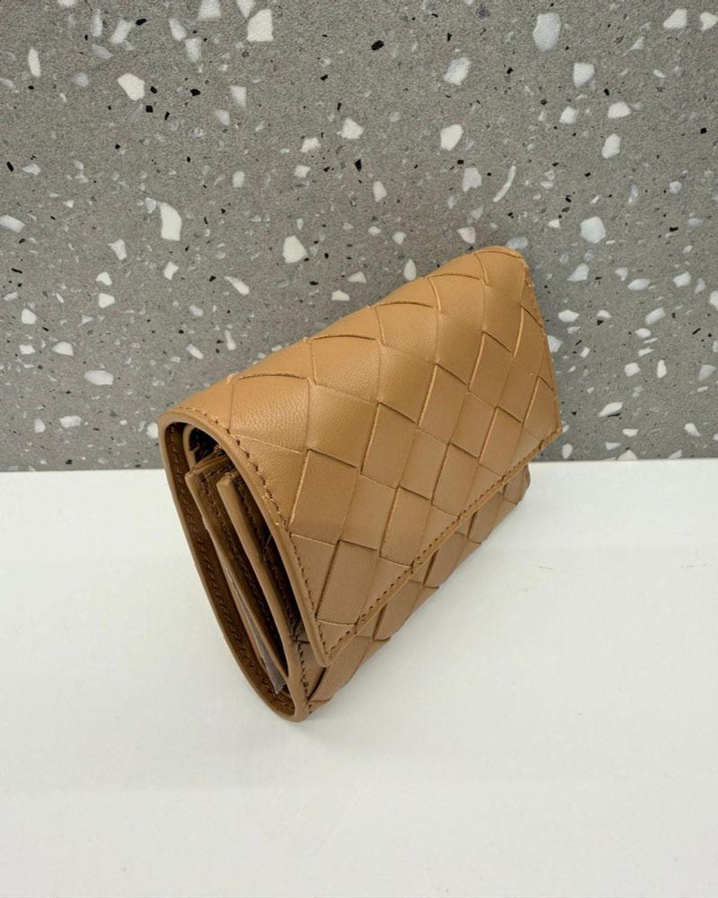 Bottega Veneta Natural Woven Wallet