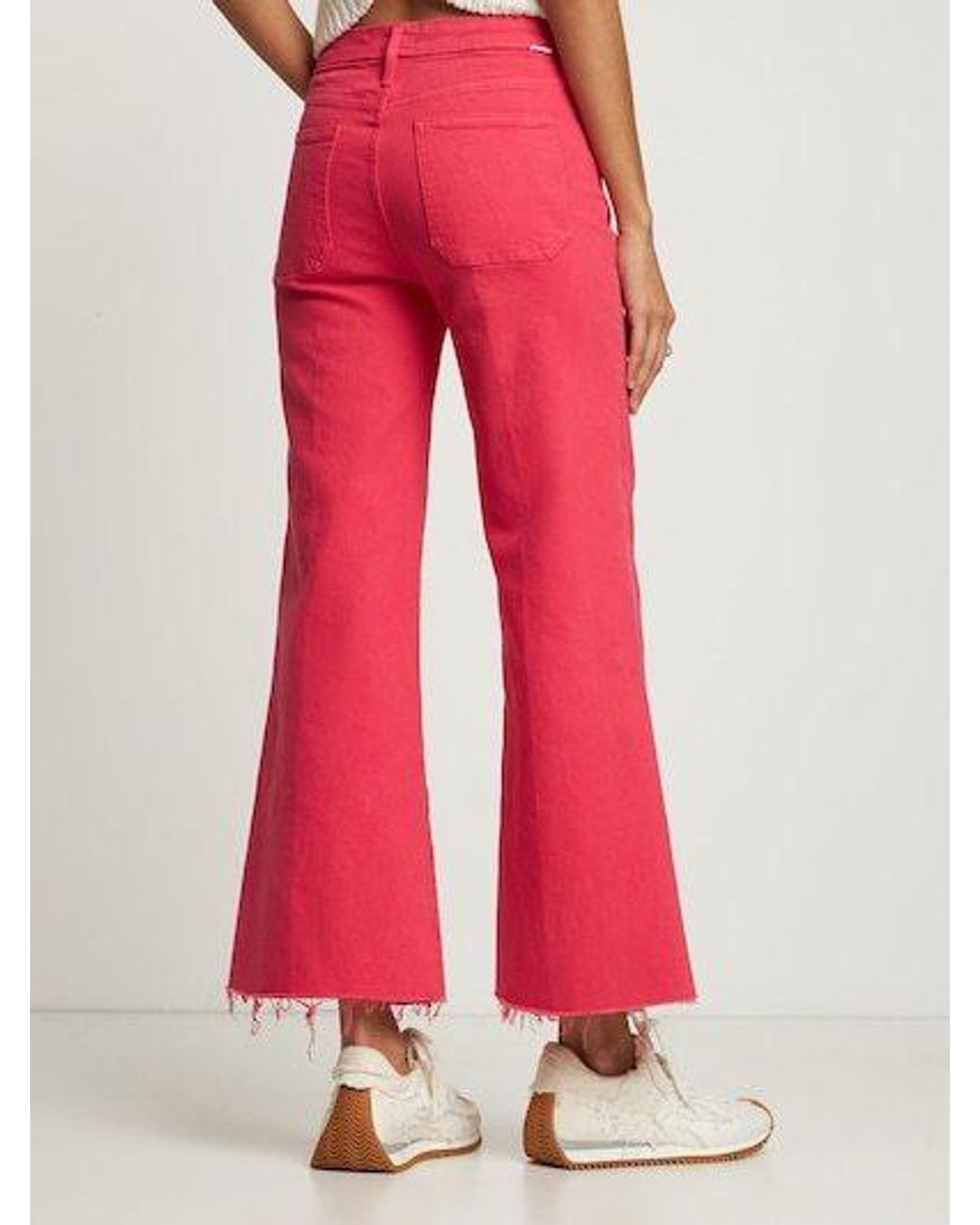 Mother Red Pocket Hem Jeans And Ankle-Trimmed Jeans