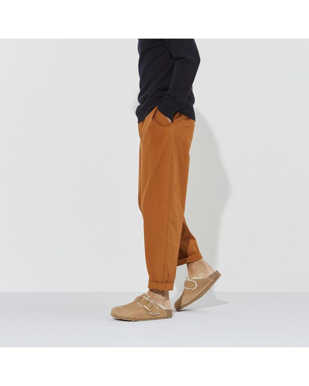 Birkenstock Brown Boston Bold Slippers for men