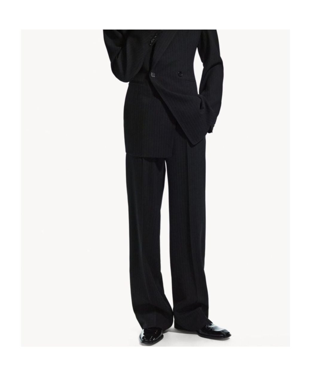 Saint Laurent Black Belt-Loops Trousers for men