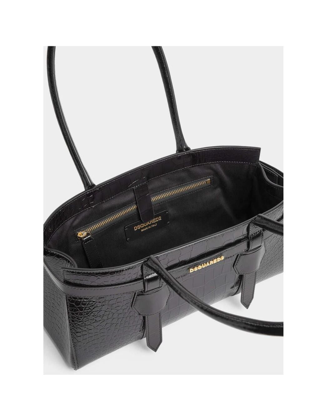 DSquared² Black Logo Stamp Twin Shoulder Bag