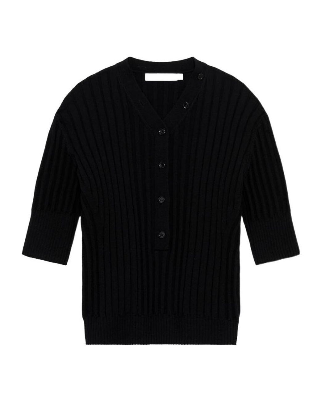 IRO Black Corded Sweater With Buttons