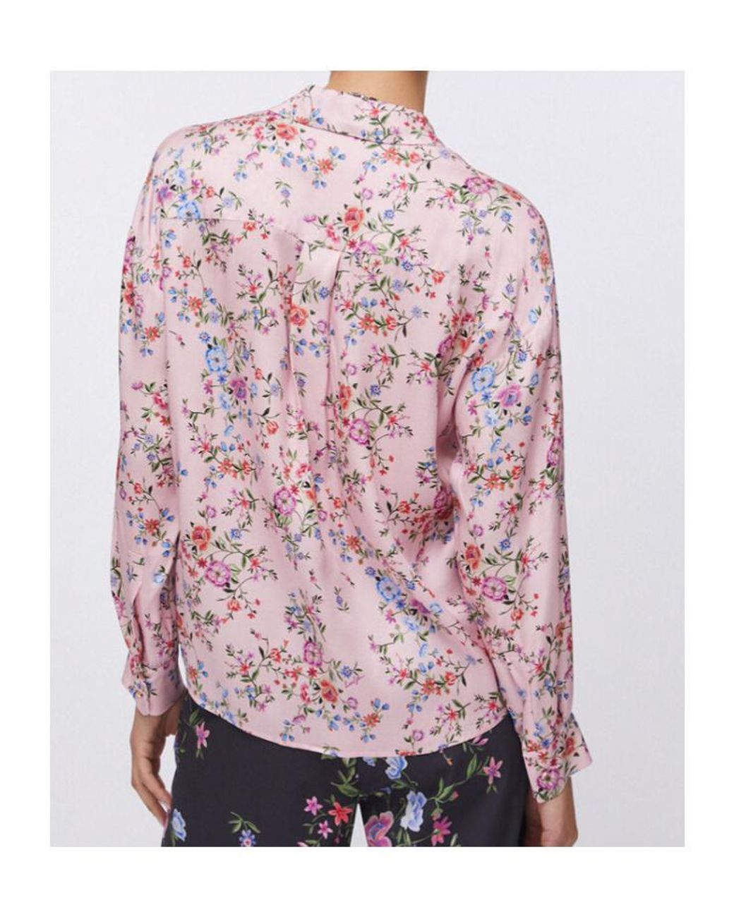 Liu Jo Pink Floral Button-Front Shirt
