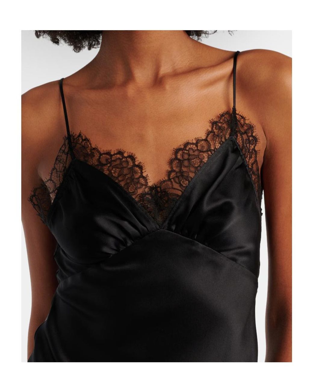 Nili Lotan Black Sylas Spaghetti Strap Dress