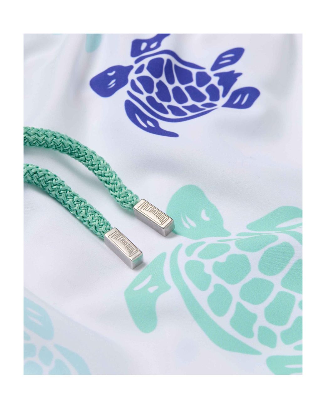 Vilebrequin Blue Swim Shorts With Multicolour Turtle Print for men