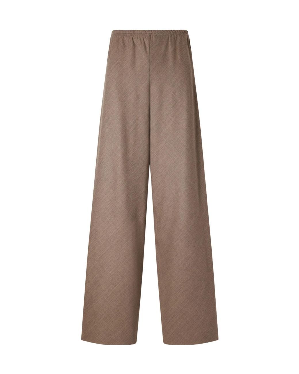 Maria McManus Brown Wool-Blend Wide-Leg Pants