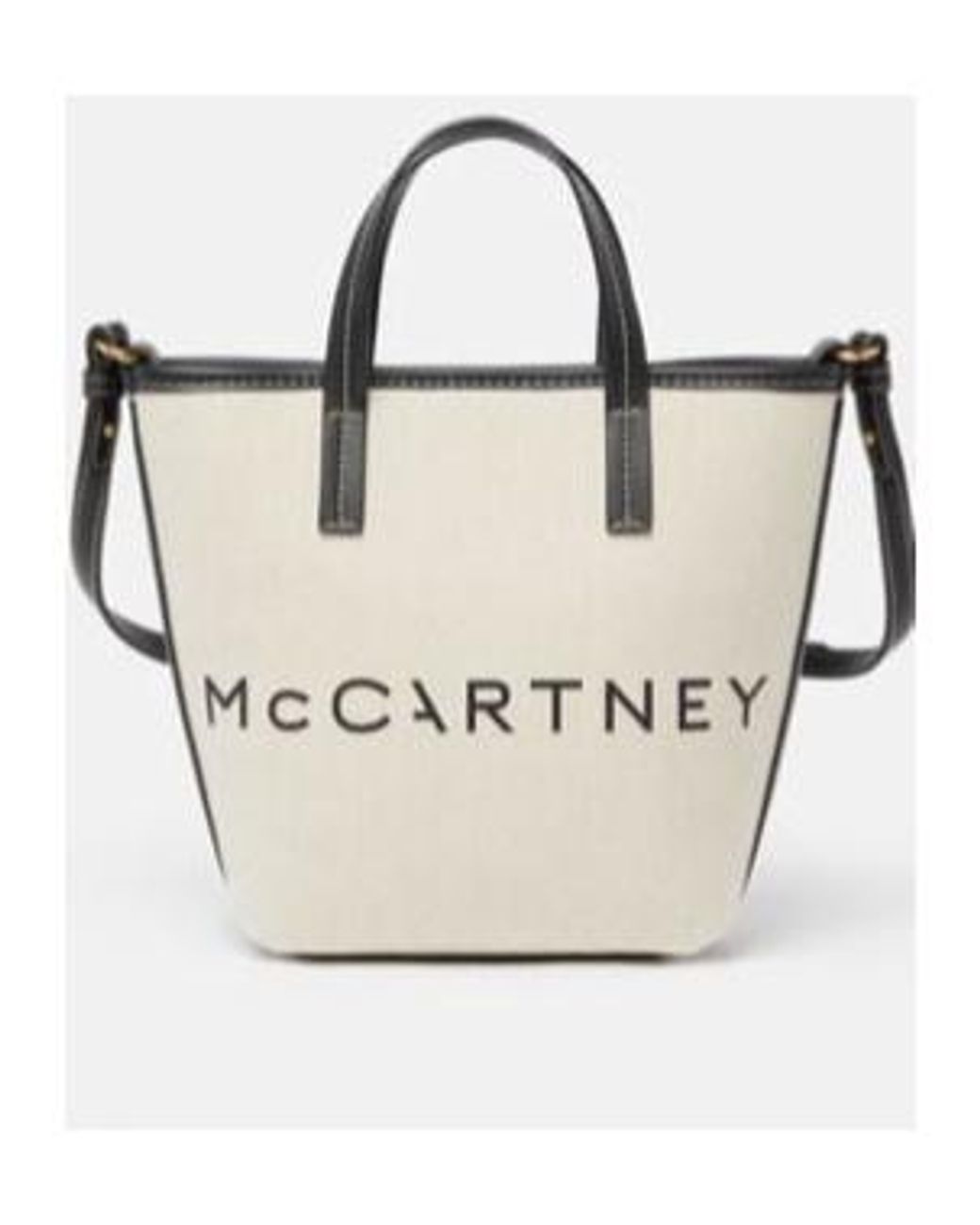 Stella McCartney Metallic Logo-Printed Top Handle Bag