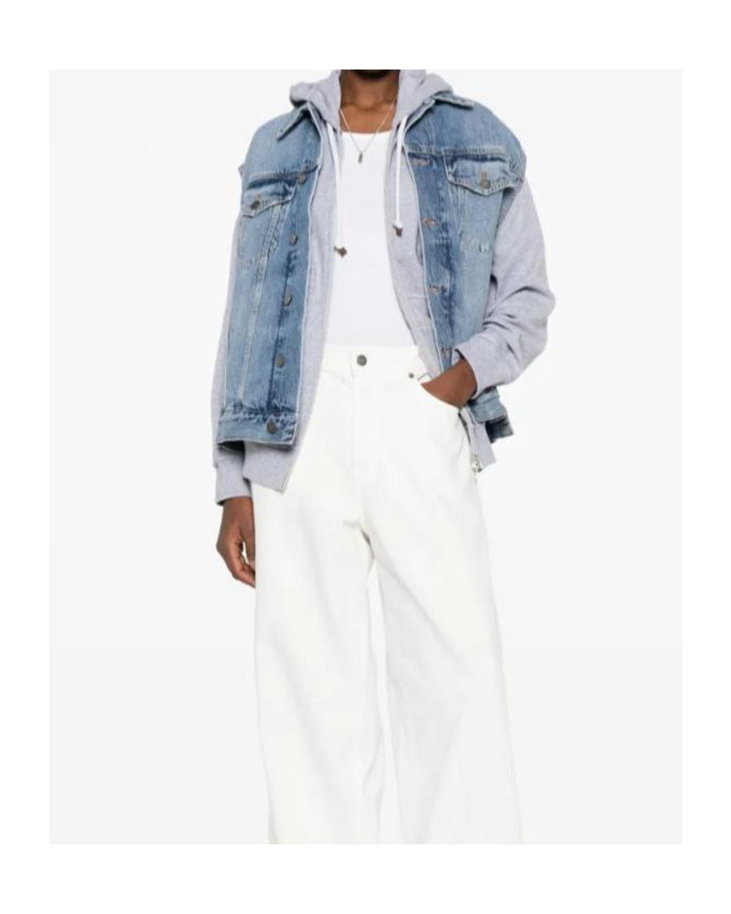 Haikure Blue Button-Down Denim Sleeveless Vest