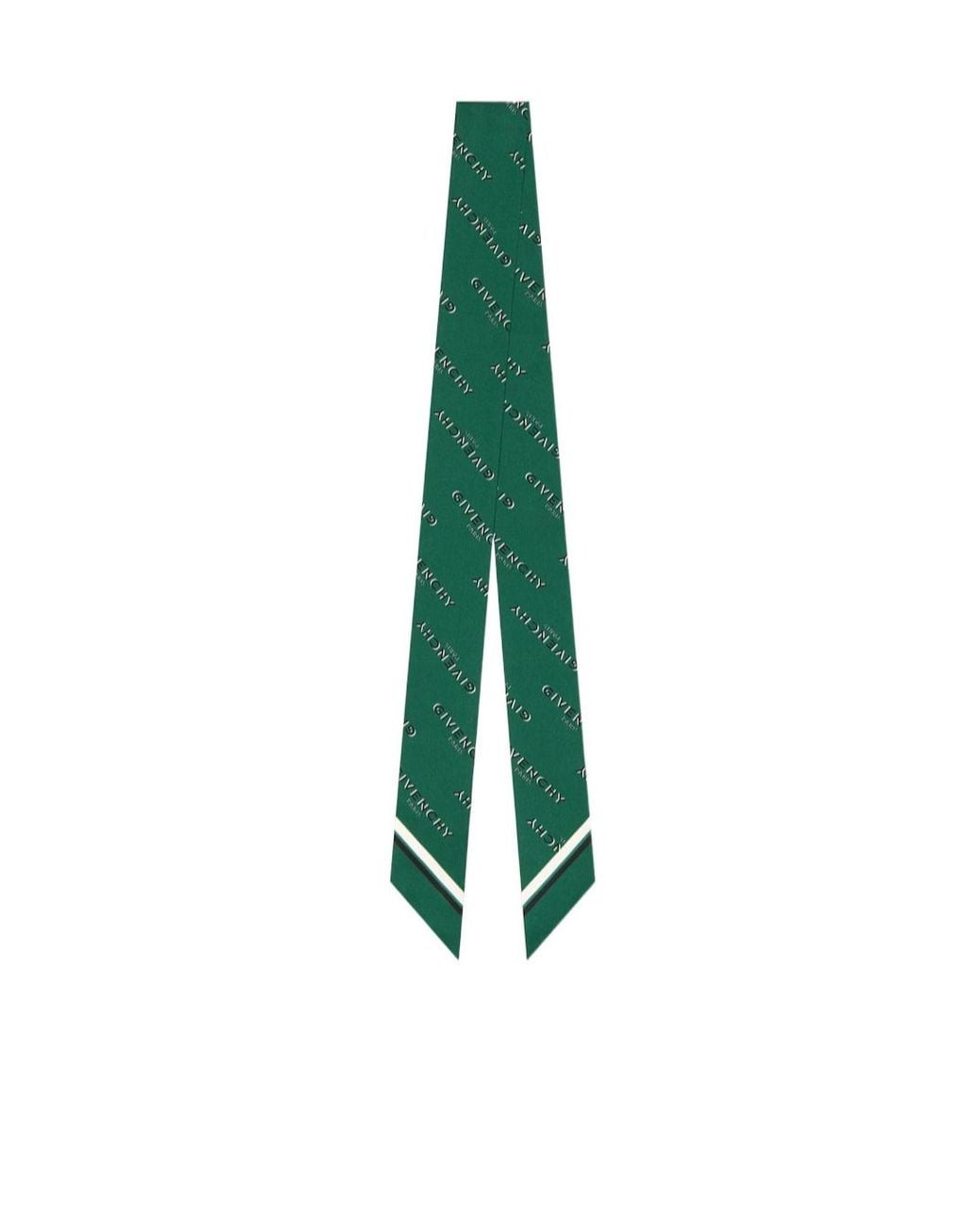 Givenchy Green Shadow Logo Twill Scarf