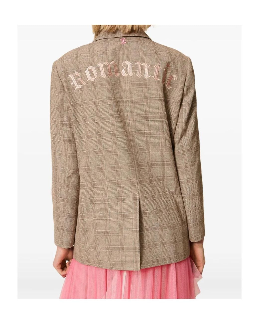 Twinset Natural X Myfo Checked Blazer