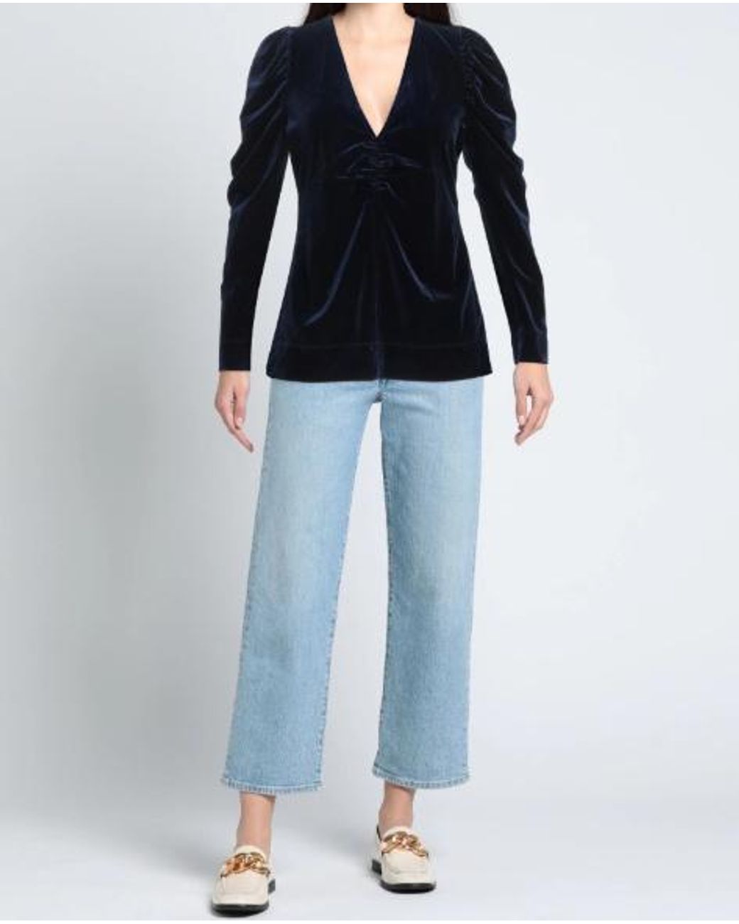 Ganni Blue Top