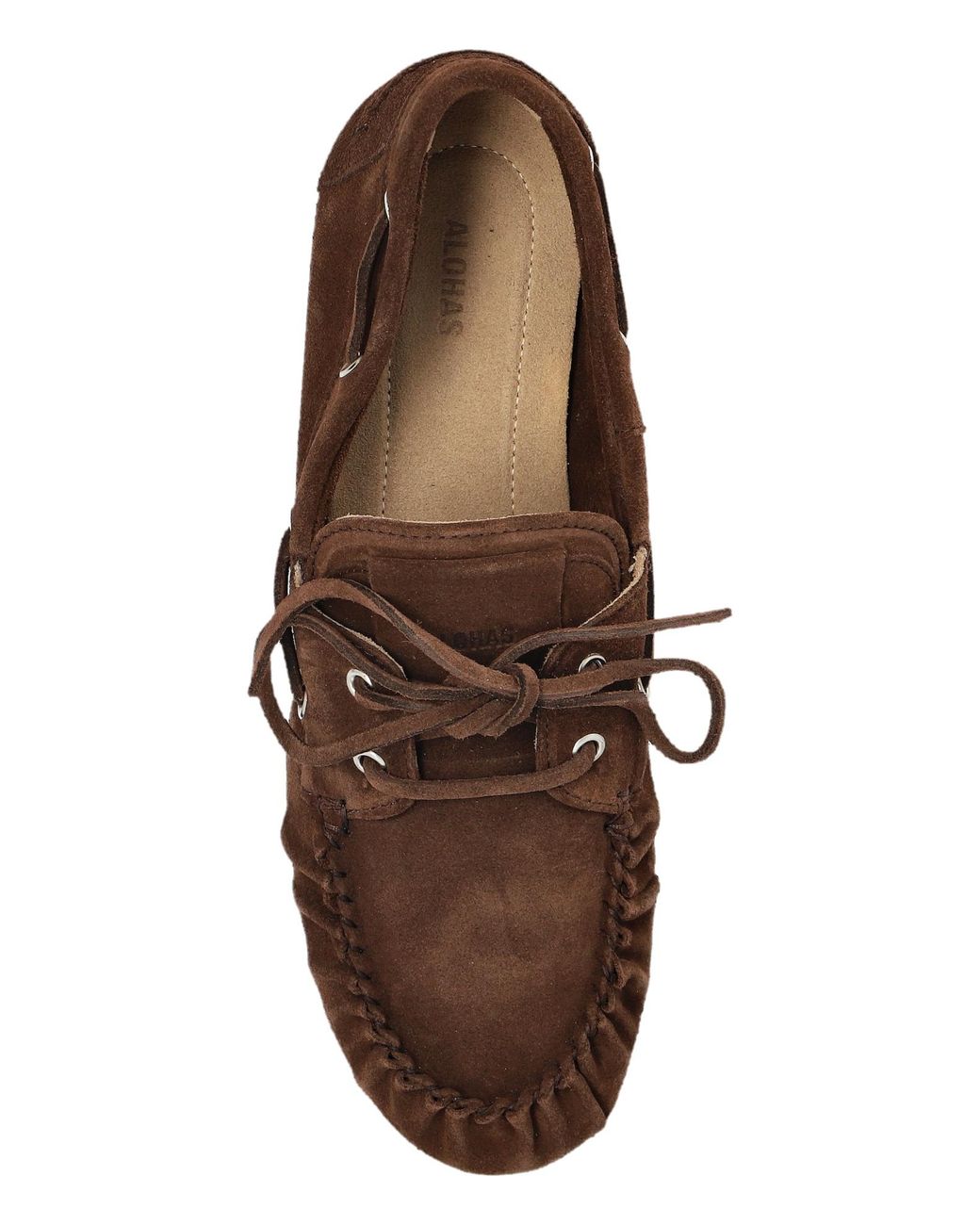 Alohas Brown Rowan Lace-Up Loafers
