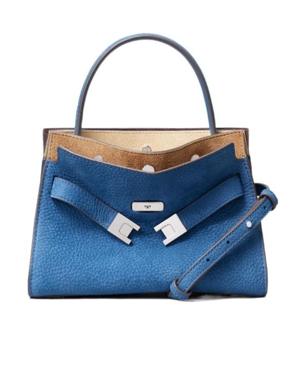 Tory Burch Blue Lee Radziwill Tote Bag