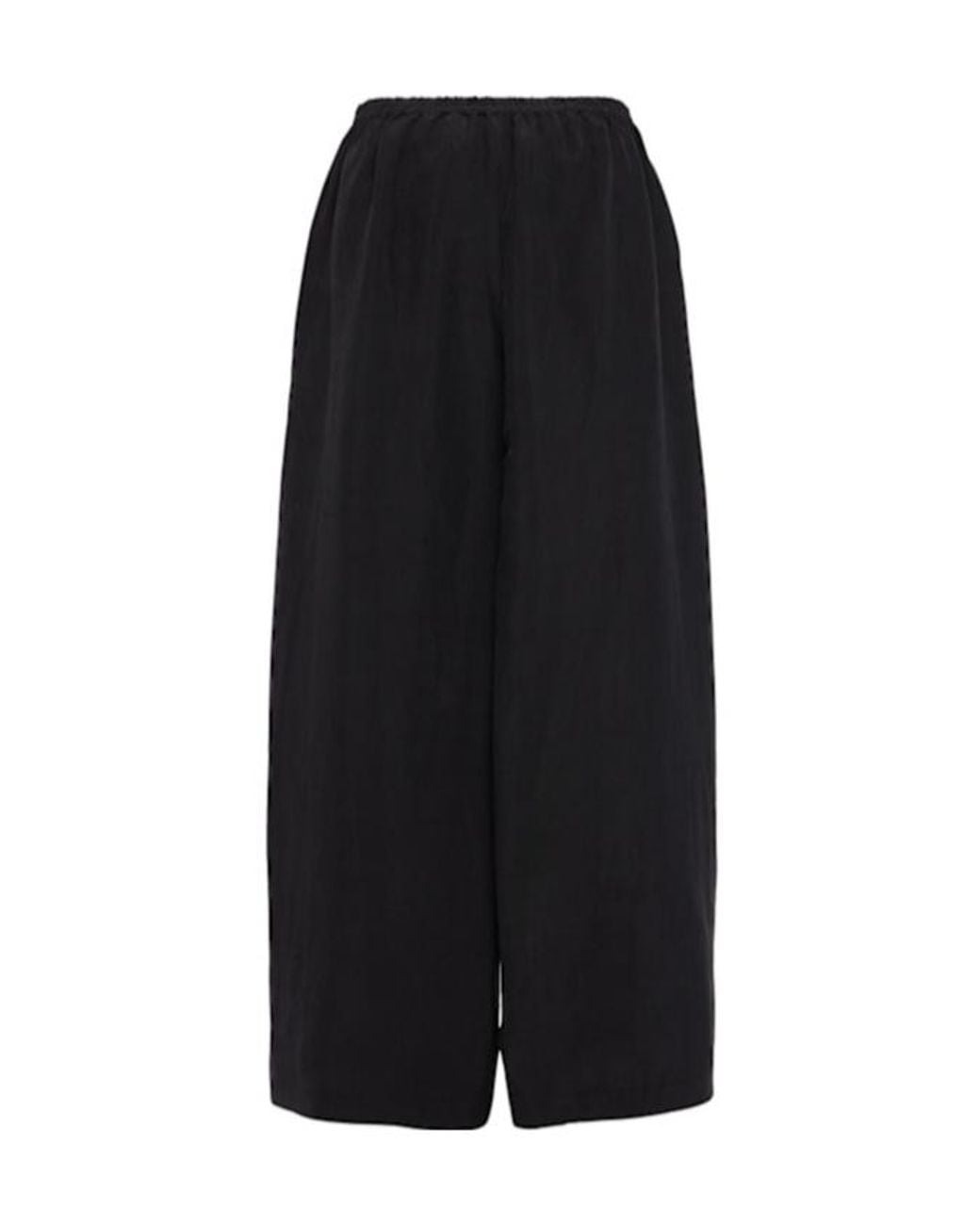 The Row Black Extra Wide Silk Pants