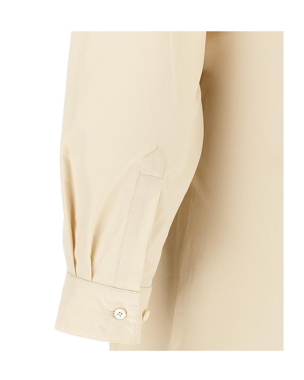 Lemaire White Twist-Detailed Long Sleeved Midi Dress