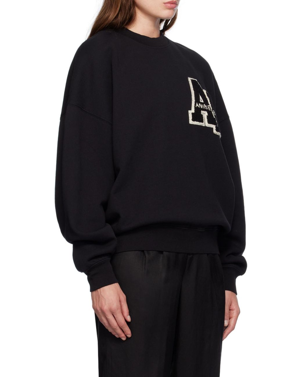 Anine Bing Black Miles Long-Sleeved Hoodie