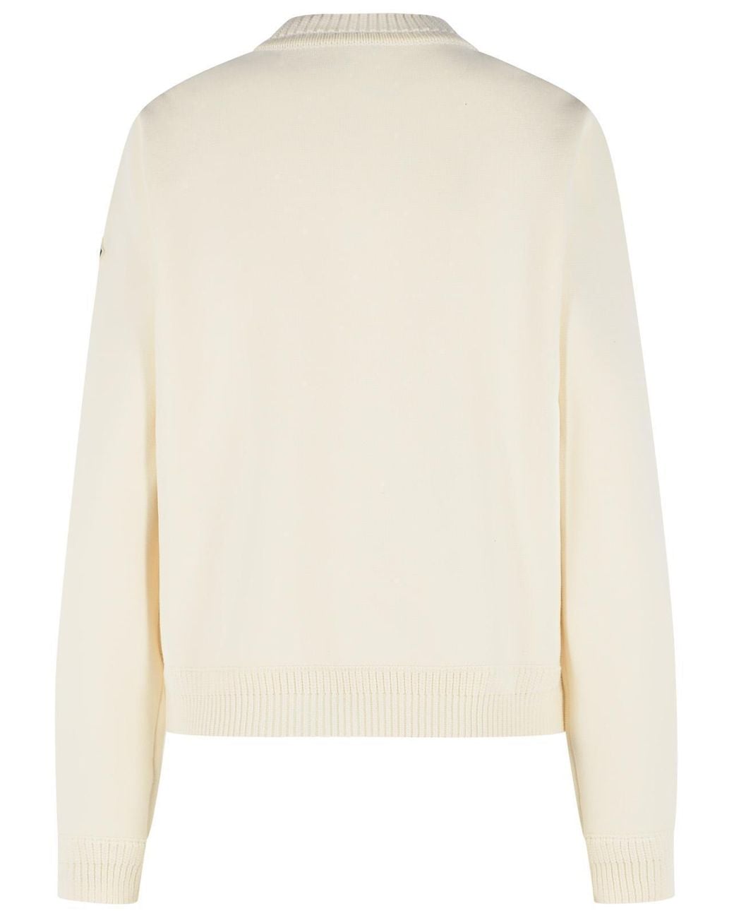Moncler Natural Logo Patch Padded Cardigan