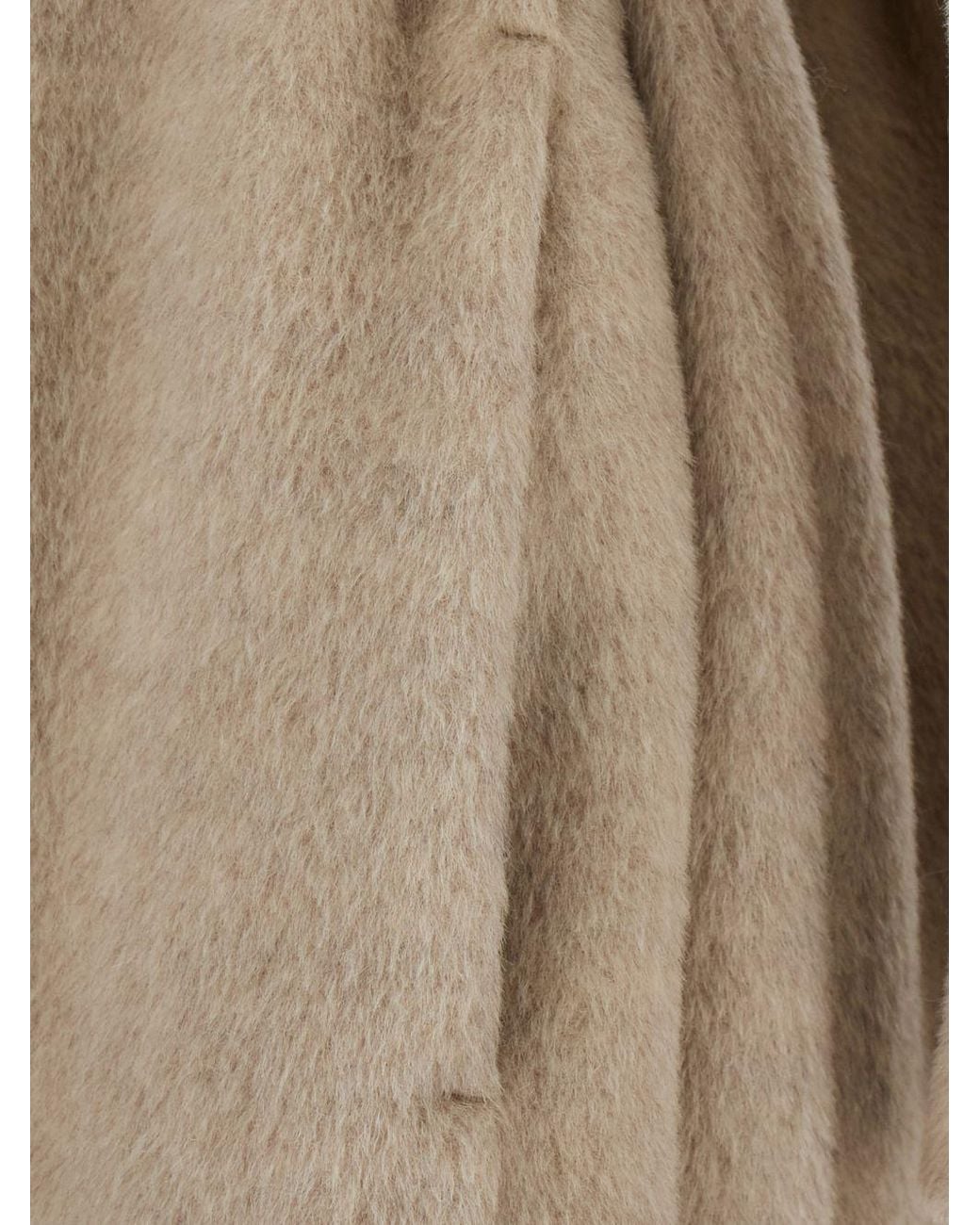 Max Mara Natural Double-Breasted Alpaca And Wool Coat