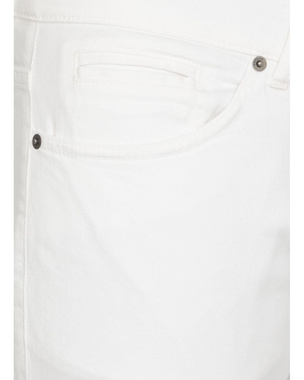 Dondup White Low-Rise Slim-Fit Jeans for men