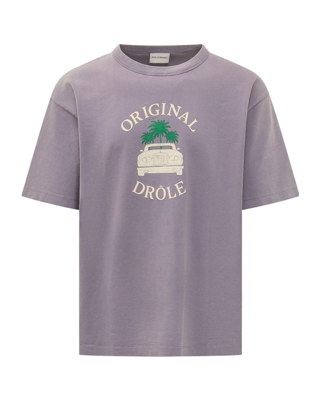 Drole de Monsieur Purple Drôle De Monsieur Car Palms Print T-Shirt for men