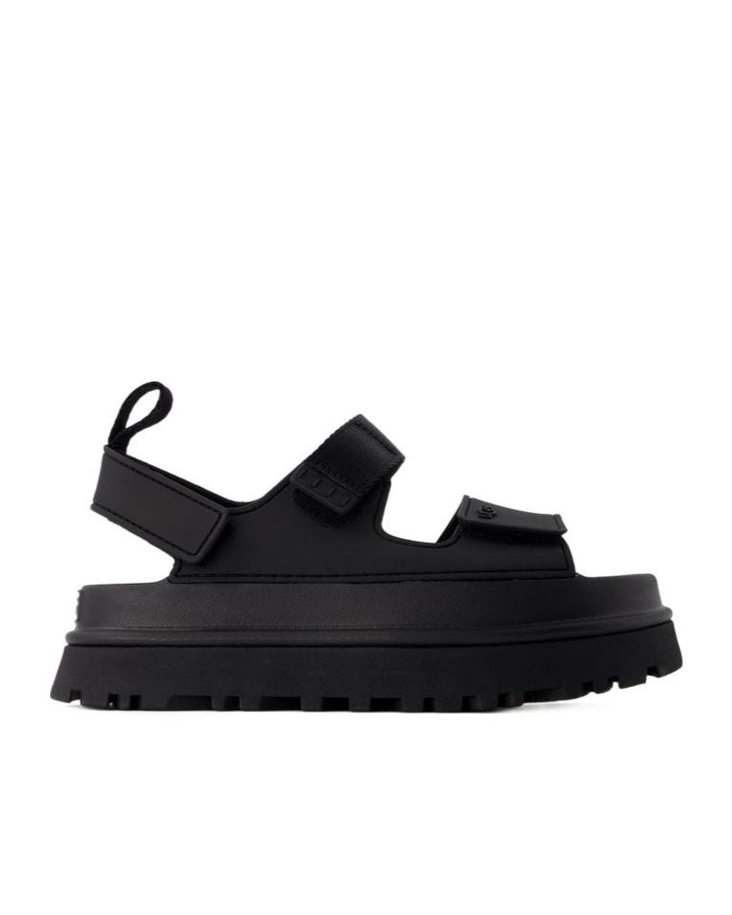 Ugg Black Golden Glow Touch Strap Sandals