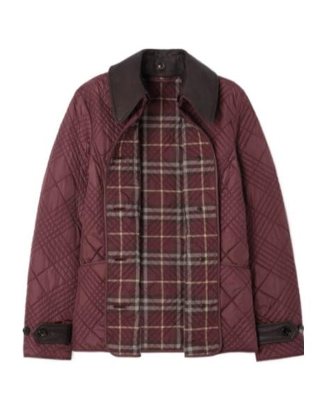 Burberry Purple Quilted Fernleigh Jacket
