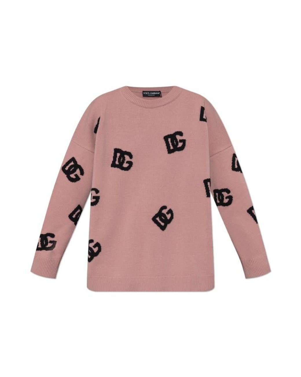 Dolce & Gabbana Pink Monogram Sweater
