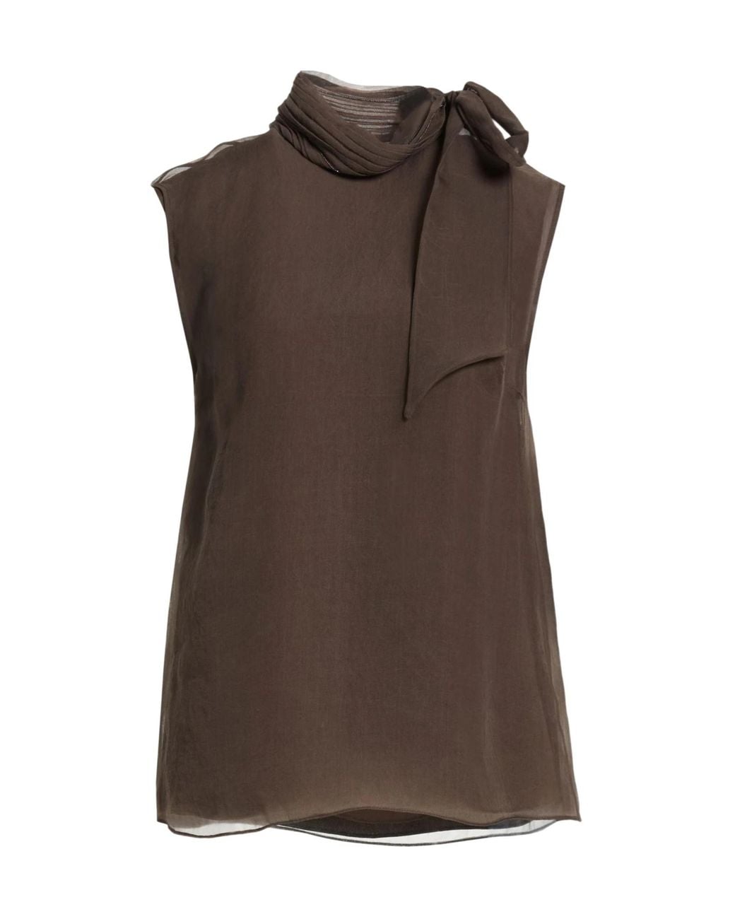 Brunello Cucinelli Brown Dark Top Silk, Brass