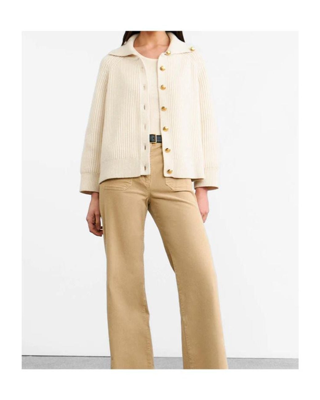 Nili Lotan Natural Deryl Cashmere Cardigan