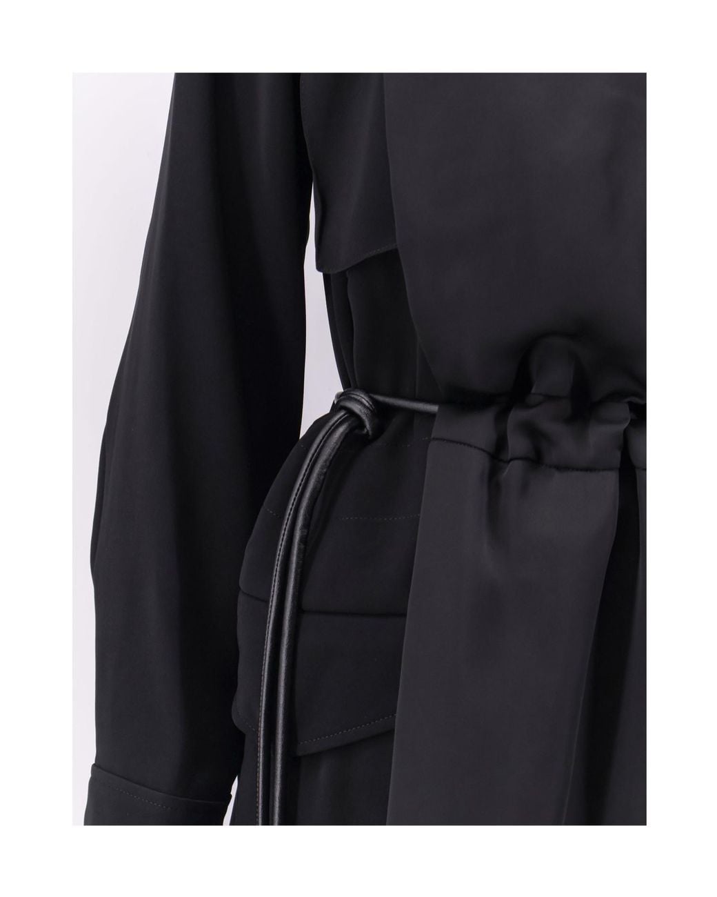 Sacai Black Long-Sleeved Dress