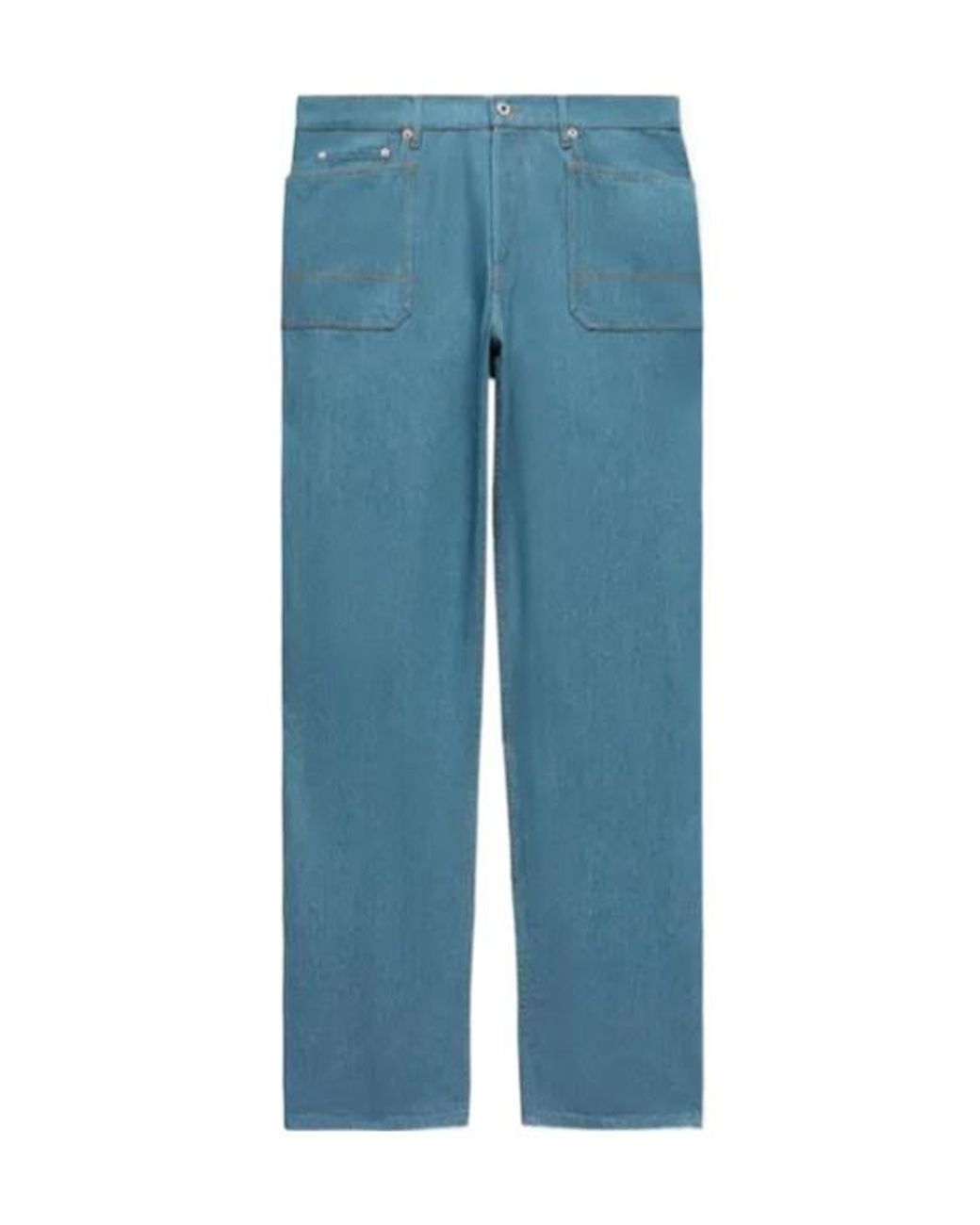 KENZO Blue Cargo Monkey Fit Jeans for men